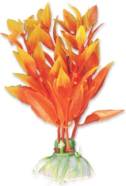 Decoruri si plante artificiale acvarii - Planta Artificiala Pentru Acvariu, Blister, 10 cm, Galben/Portocaliu