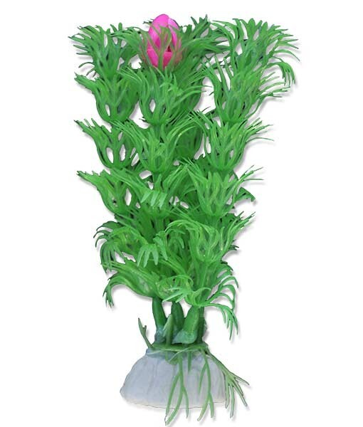 Planta Artificiala Pentru Acvariu, Blister, 10 cm, Verde/Roz [2]