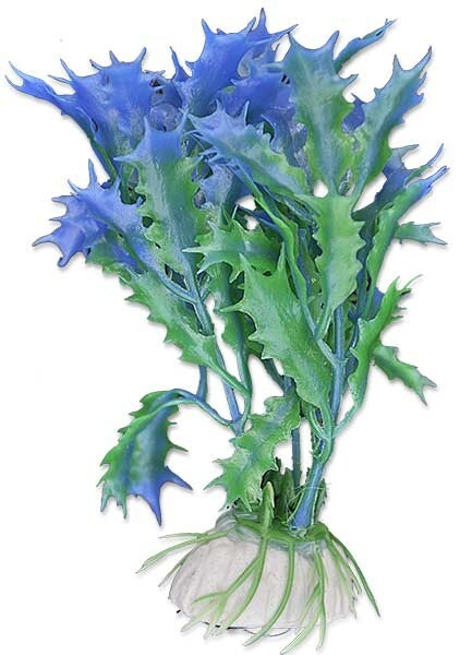 Decoruri si plante artificiale acvarii - Planta Artificiala Pentru Acvariu, Blister, 10 cm, Verde/ Albastru