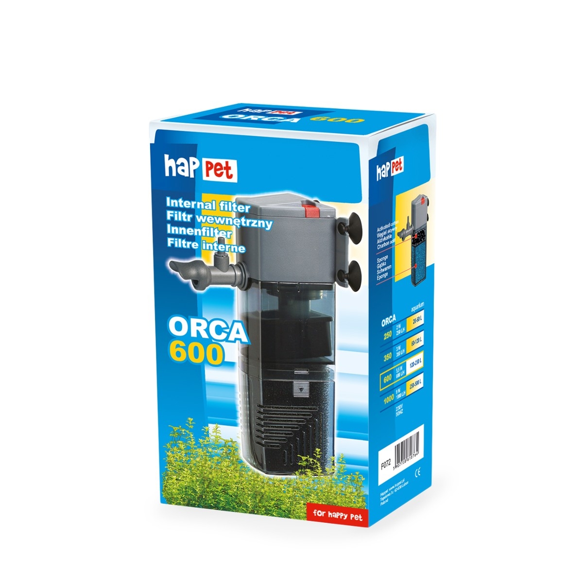 Filtru Intern Orca 600, Pentru Acvariu 120-250 l/ 8.5 W [4]