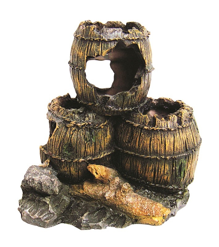 Decoruri si plante artificiale acvarii - Decor Pentru Acvariu, Butoaie Antice, 13 cm
