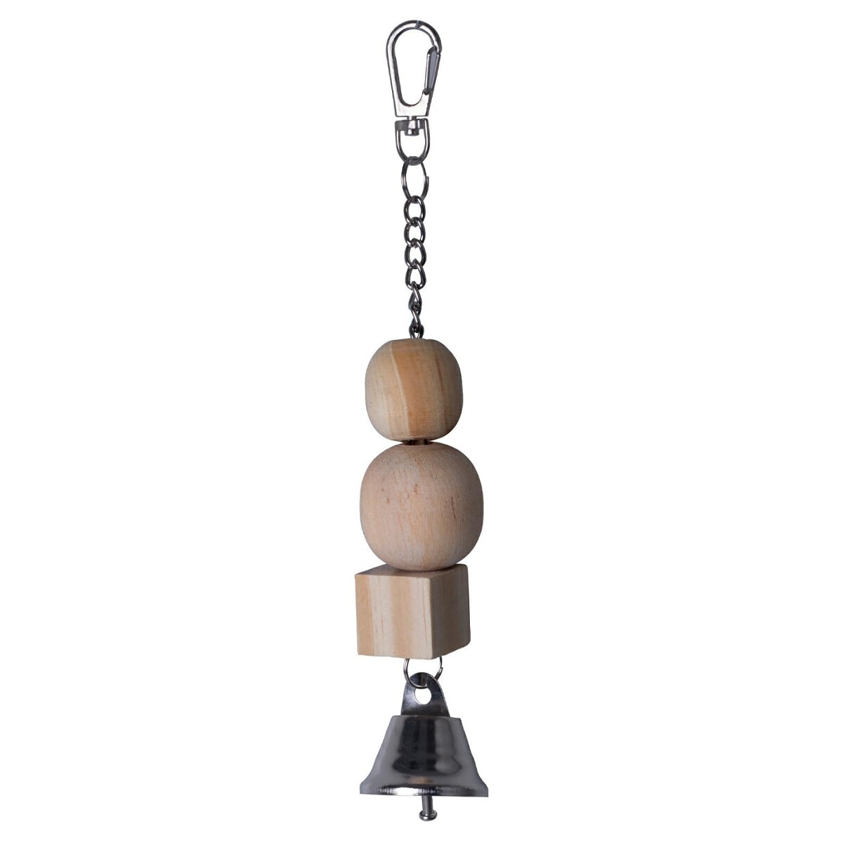 Jucarie Pentru Pasari, Lemn, Cu Clopotel, 12 cm [1]