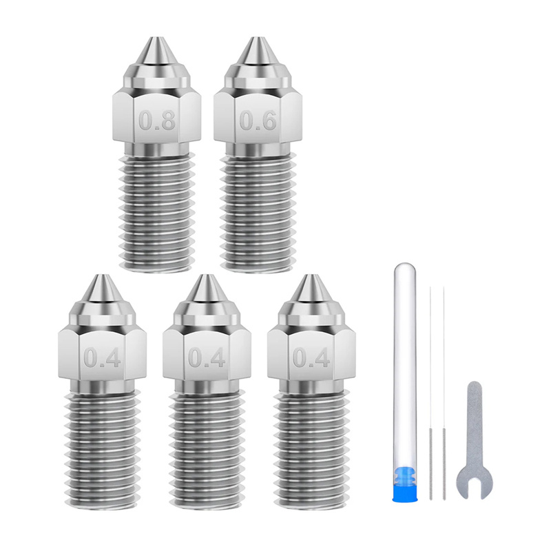Consumabile & Accesorii Imprimante 3D - Set de duze din otel calit pentru ELEGOO Neptune 4 / 4 Pro (0,4 mm x 3, 0,6 mm x 1, 0,8 mm x 1)