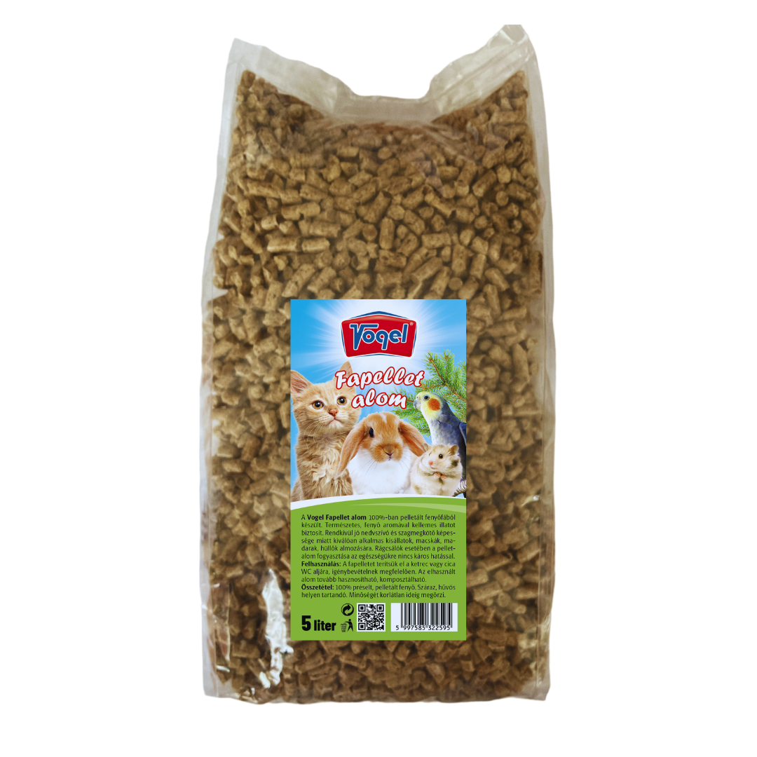 Igiena animale de companie - Asternut Pentru Pisici/Pasari/Rozatoare, 100% Peleti Din Lemn De Pin, 5 l/2.5 kg