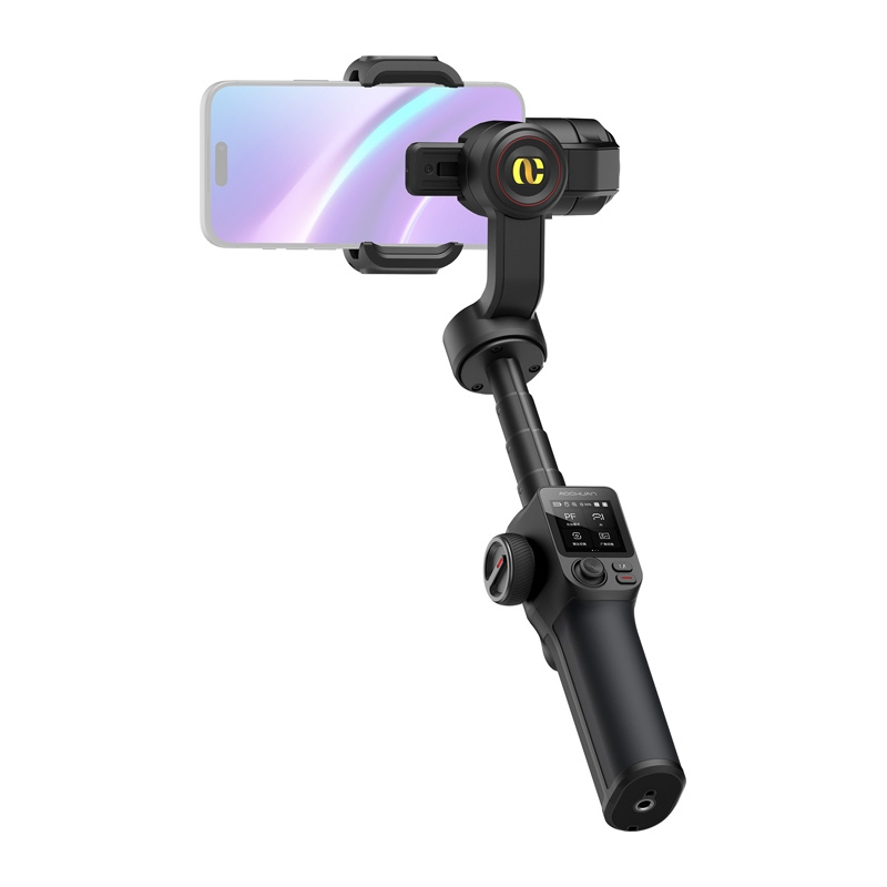 Accesorii telefoane mobile - Stabilizator AOCHUAN S3 cu ecran suplimentar (negru)