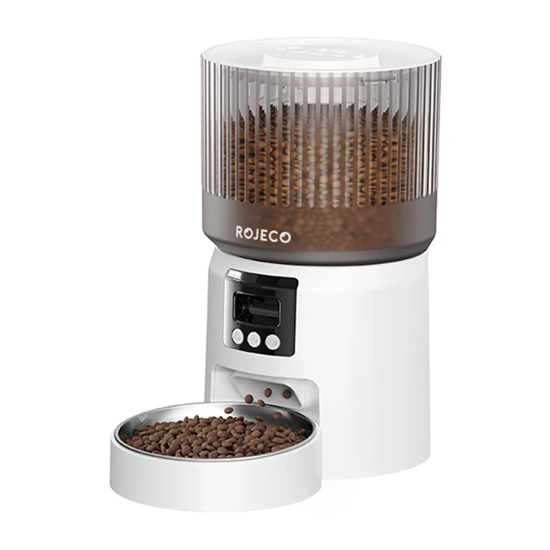 Castroane si adapatori animale - Dispozitiv de hranire pentru animale de companie Rojeco Smart Pet Feeder - versiune video 1080p