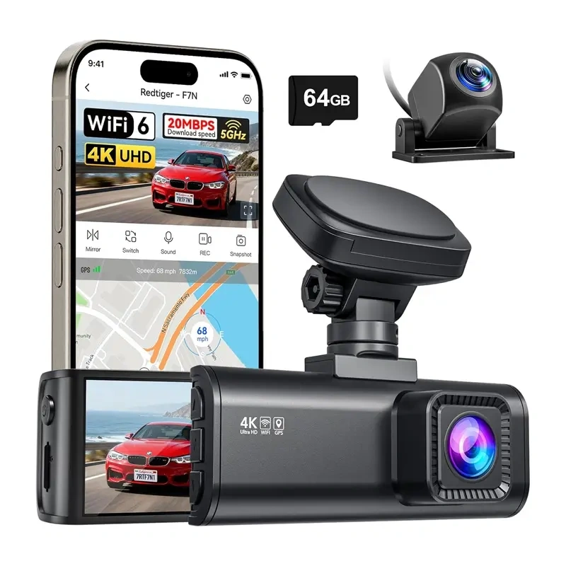 REDTIGER F7N - Camera video pentru bord cu WiFi, 4K + 1080p [2]