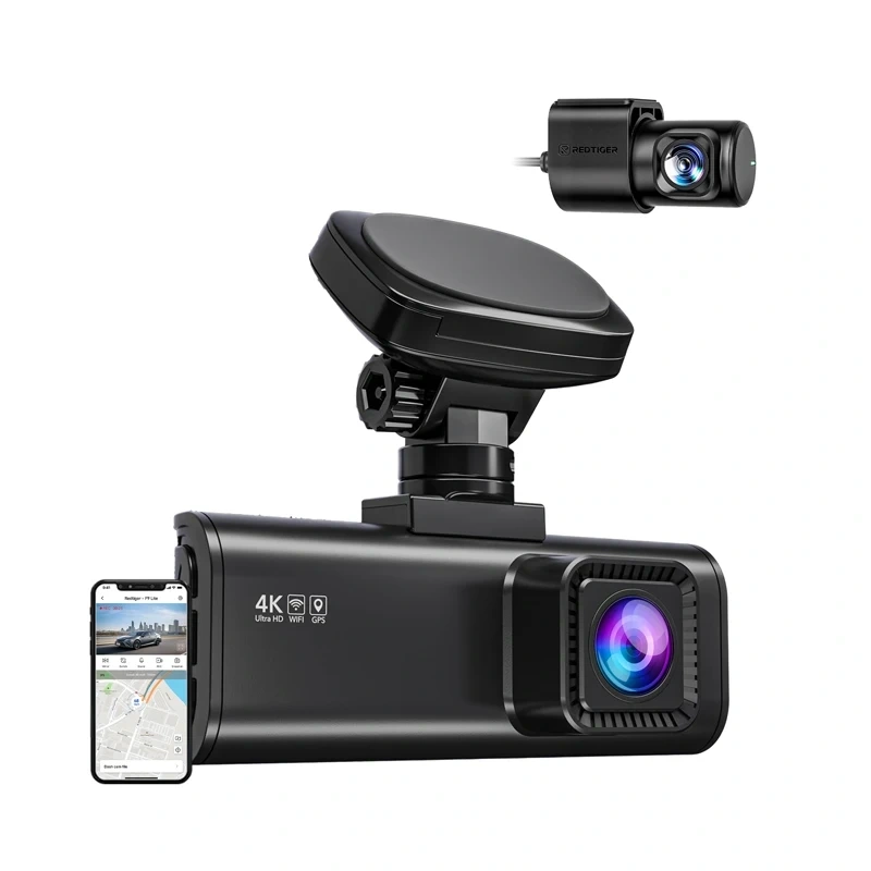 Camere Auto - REDTIGER F7N Pro WiFi - Camera video pentru bord 4K + 1080p