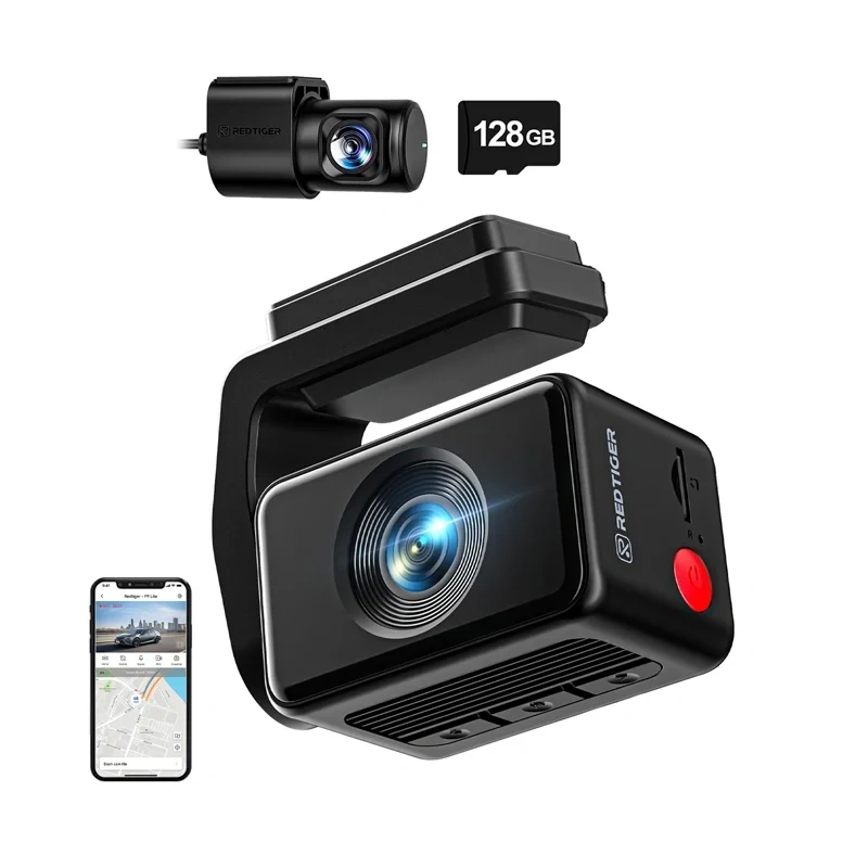 Camere Auto - REDTIGER F4 Pro WiFi 4K + 1080p 128 GB camera video pentru bord