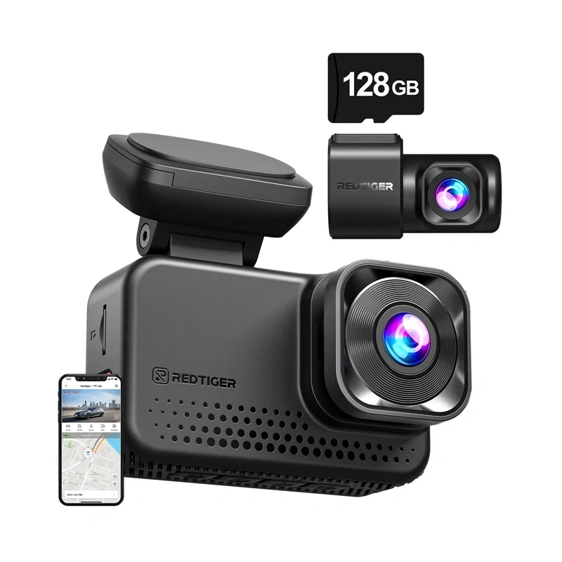 Camere Auto - REDTIGER VC70 Wi-Fi 4K + 2,5K 128 GB camera video pentru bord