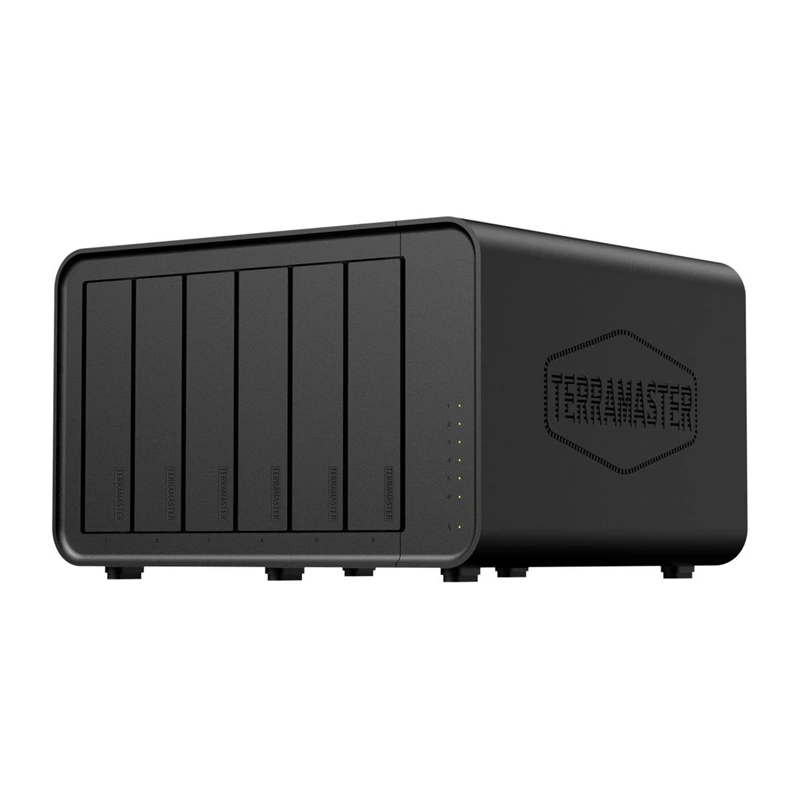 NAS - Server de fisiere NAS TERRAMASTER F6-424 cu procesor Intel Celeron N95, 8 GB RAM, 6 sloturi
