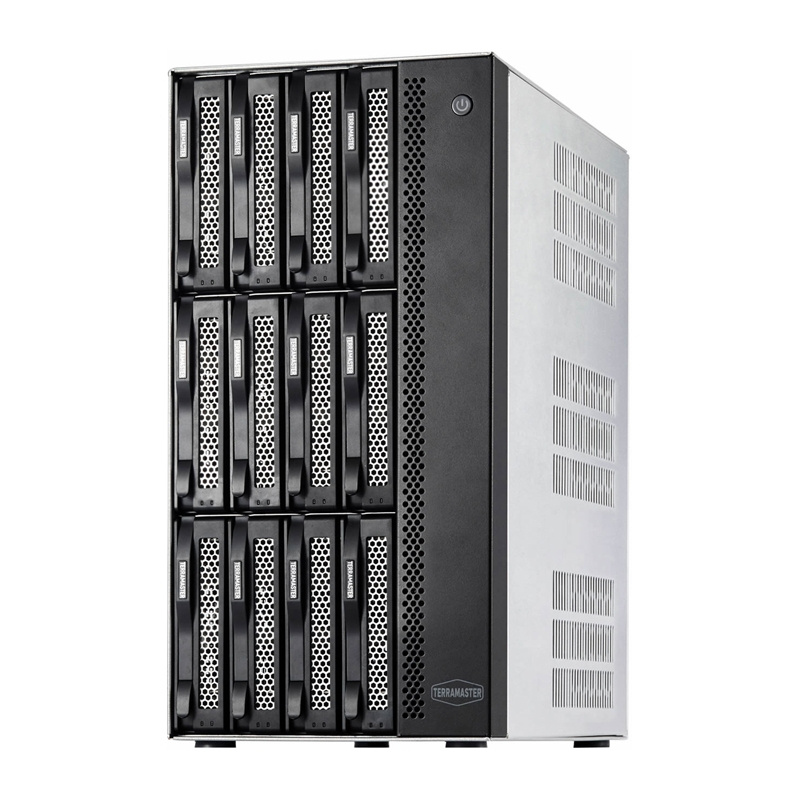 NAS - Server de fisiere NAS TERRAMASTER T12-500 Pro cu procesor Intel Core i7-1255U, 16 GB RAM, 12 sloturi