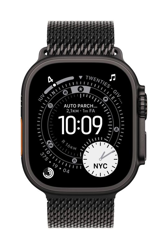 Laptop, Tablete & Telefoane - Curea pentru Apple Watch 49mm, TITANIUM MILANESE BLACK L
