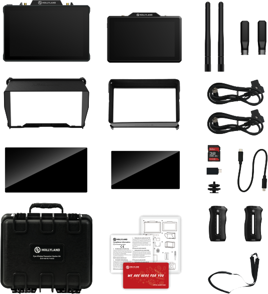 Transmisii video - Kit 2x monitoare transmisie video wireless Hollyland Pyro 5 & 7