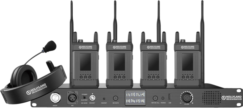Sisteme intercom - Sistem intercom Hollyland Syscom 1000T cu 4 beltpack-uri