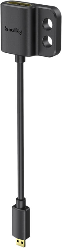 Accesorii monitoare & recordere - Adaptor microHDMI tata la HDMI mama SmallRig 3021 HDMI Ultra Slim 4K (D to A)