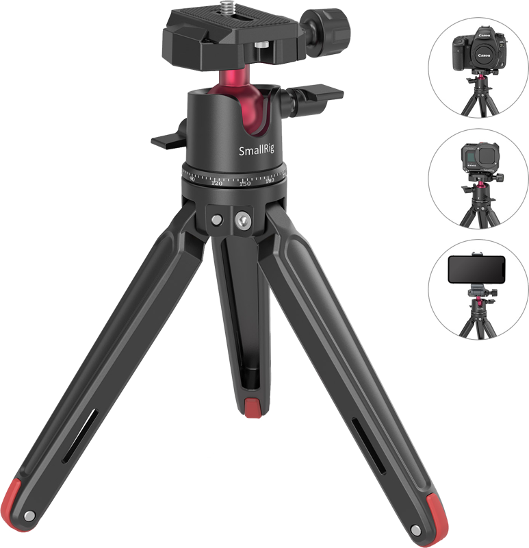 TV, Audio-Video & Foto - Trepied mini cap panoramic SmallRig 2664, pana la 2KG