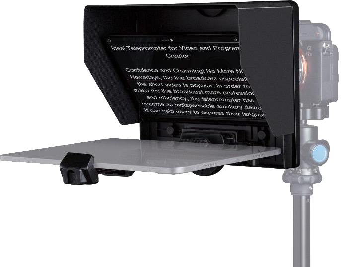 Echipamente de studio - Teleprompter Feelworld TP10, pentru DSLR, compatibil cu tablete de până la 11"