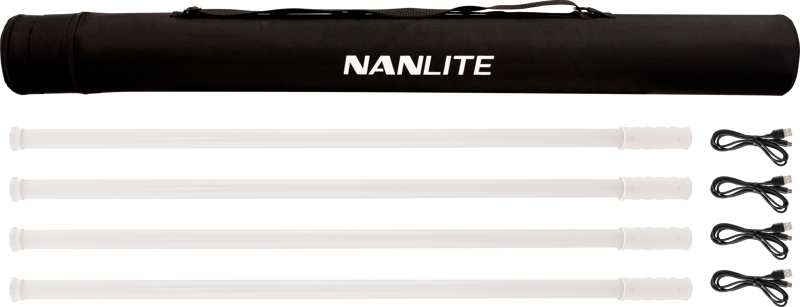 Lampi LED pentru studio - Kit iluminare Nanlite PavoTube T8-7X, 4 tuburi LED