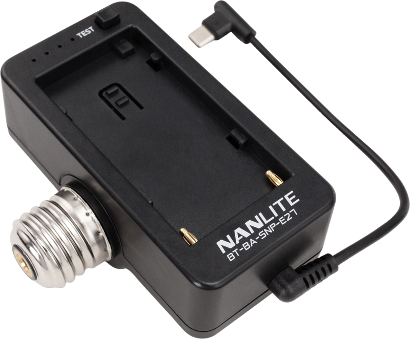 Echipamente de studio - Baterie Nanlite BT-BA-SNP-E27 Adapter cu E27 Head