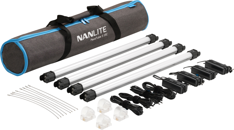 Lampi LED pentru studio - Kit iluminare Nanlite PavoTube II 15C, 4 tuburi LED