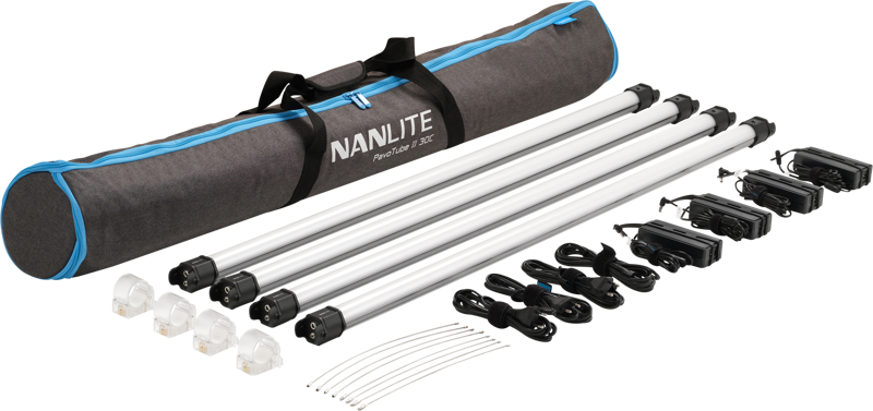 Lampi LED pentru studio - Kit iluminare Nanlite PavoTube II 30C, 4 tuburi LED