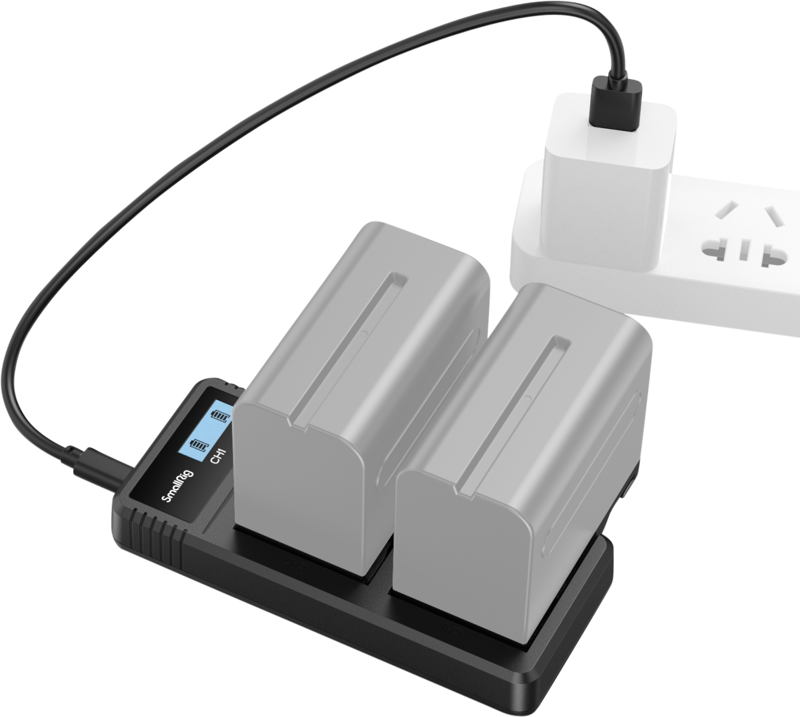 Echipamente de studio - Incarcator baterii SmallRig 4086 pentru baterii NP-F970