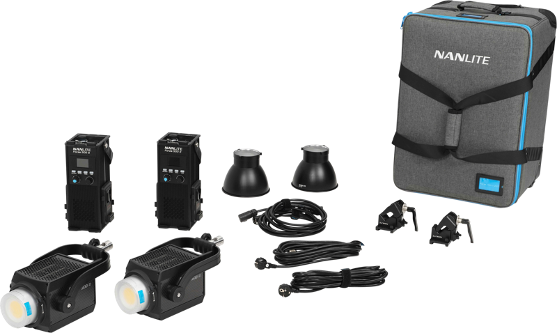 Lampi LED pentru studio - Kit iluminare Nanlite Forza 500 II, 2 lampi LED + troller
