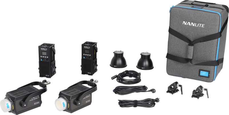 Echipamente de studio - Kit iluminare Nanlite Forza 500B II, 2 lampi LED + troller