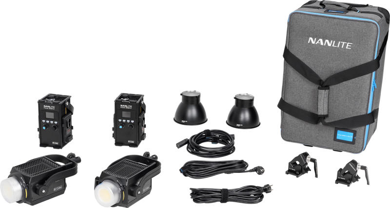 Lampi LED pentru studio - Kit iluminare Nanlite Forza 300B II, 2 lampi LED + troller