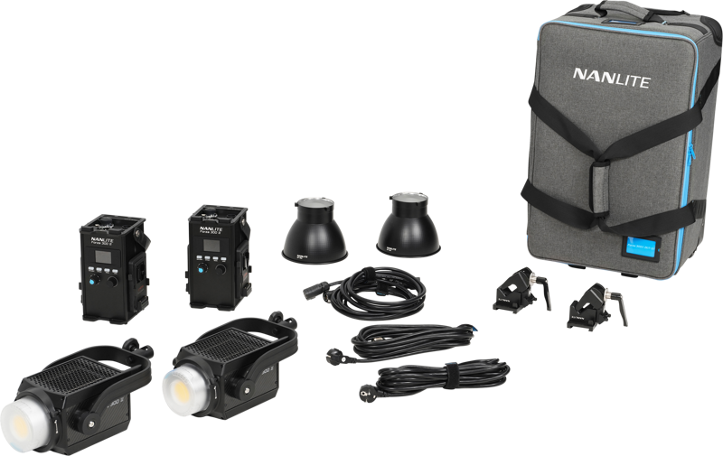 Lampi LED pentru studio - Kit iluminare Nanlite Forza 300 II, 2 lampi LED + troller