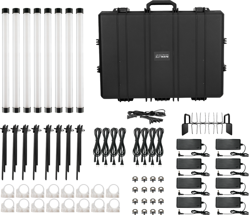 Echipamente de studio - Kit iluminare Nanlite PavoTube II 15XR, 8 tuburi LED