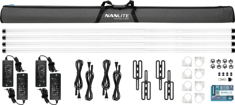 Echipamente de studio - Kit iluminare Nanlite PavoTube II 60XR, 4 tuburi LED
