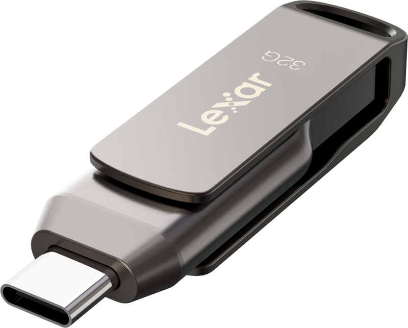 PC, Periferice & Software - Memorie USB 3.1 Lexar JumpDrive Dual Drive D400 Type-C/Type-C & Type-A, 32GB