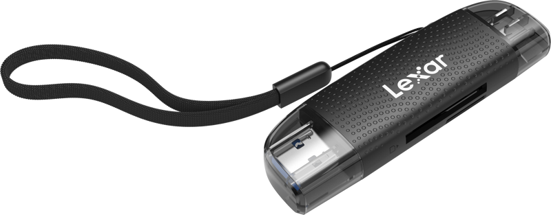 Carduri, Memorii & Cititoare - Cititor de carduri USB 3.1 Lexar  Dual Slot USB-A/C (LRW310X) mSD si SD