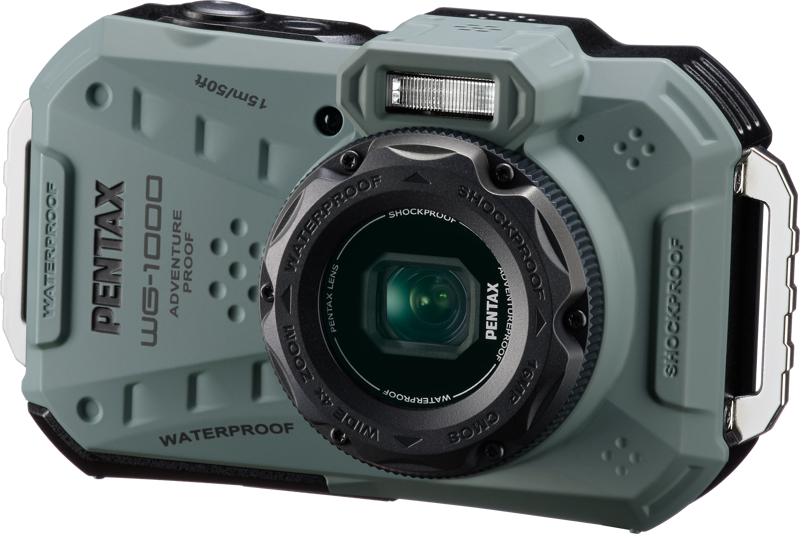 TV, Audio-Video & Foto - Aparat Foto Compact Pentax WG-1000 Subacvatic, Olive