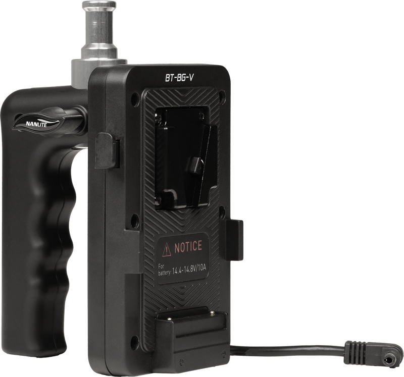 Echipamente de studio - Grip baterie Nanlite BT-BG-V cu DC Connector