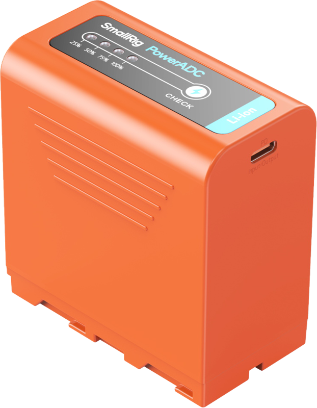 Echipamente de studio - Baterie camera USB-C reincarcabila SmallRig 4972 NP-F970 orange