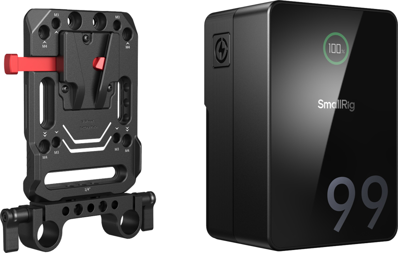 Echipamente de studio - Kit baterie V-Mount SmallRig 5047 4292 + 3016