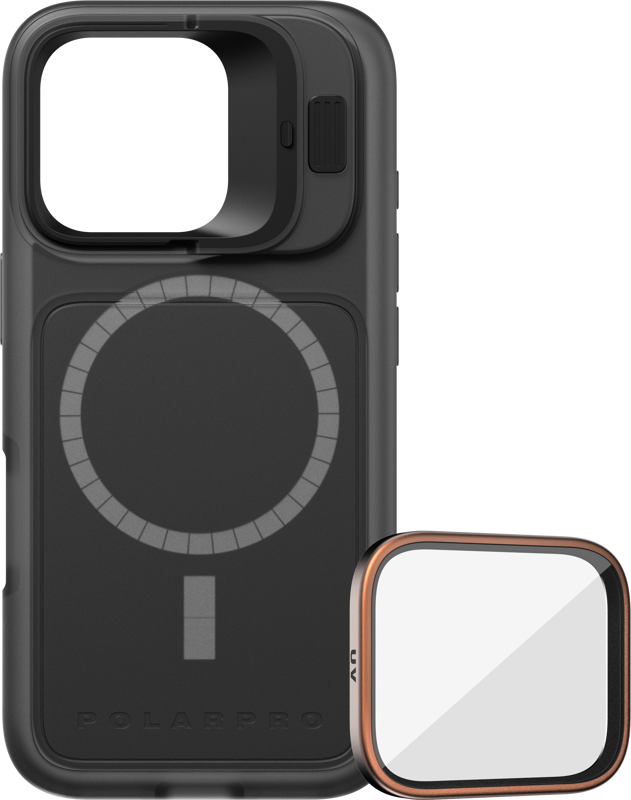 Laptop, Tablete & Telefoane - Kit PolarPro LiteChaser iPhone 16 Pro BaseCase Black + UV Filter