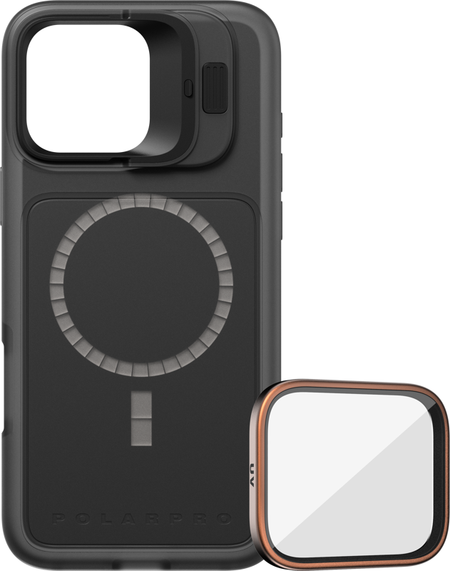 Laptop, Tablete & Telefoane - Kit PolarPro LiteChaser iPhone 16 Pro Max BaseCase Black + UV Filter