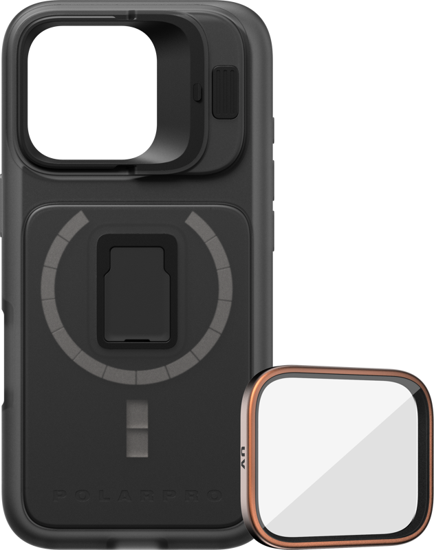 Laptop, Tablete & Telefoane - Kit PolarPro LiteChaser iPhone 16 Pro ProCase Black + UV Filter