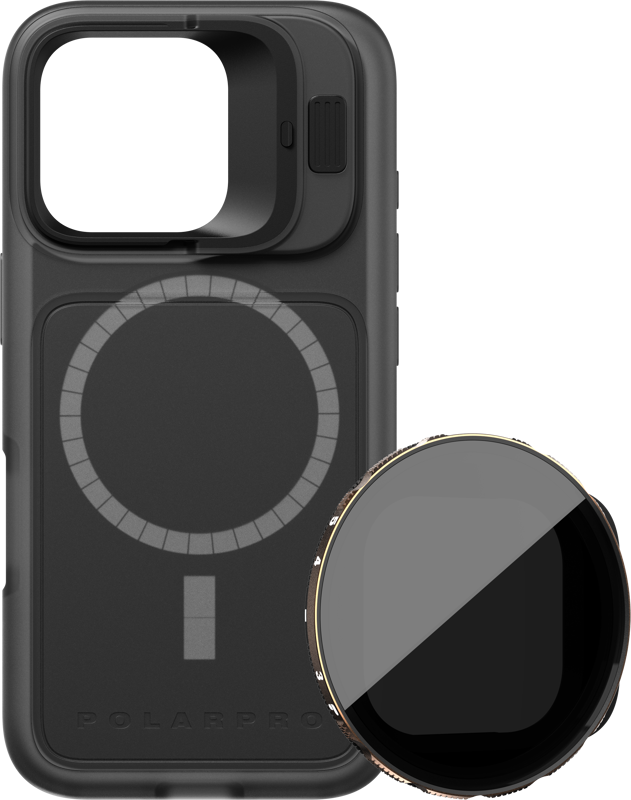 Laptop, Tablete & Telefoane - Kit PolarPro LiteChaser iPhone 16 Pro BaseCase Black + VND 3-5 Filter
