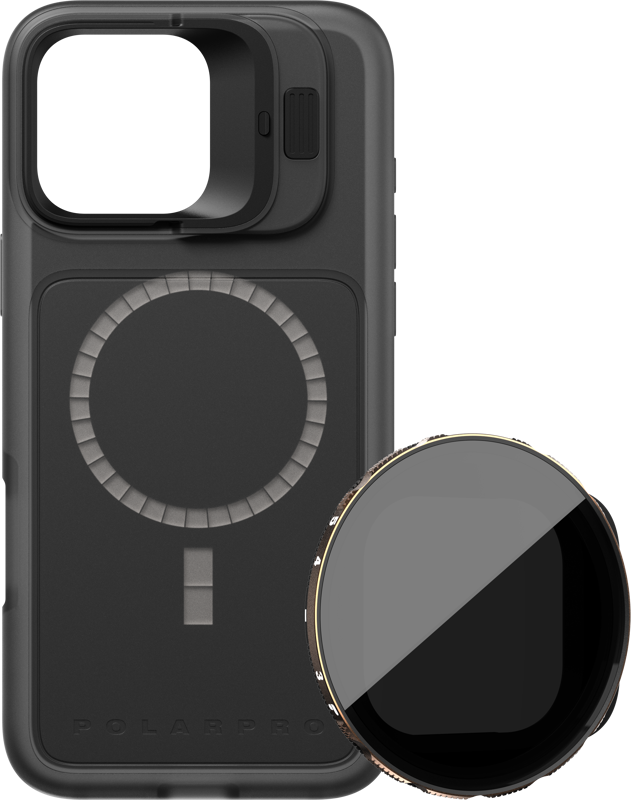 Laptop, Tablete & Telefoane - Kit PolarPro LiteChaser iPhone 16 Pro Max BaseCase Black + VND 3-5 Filter