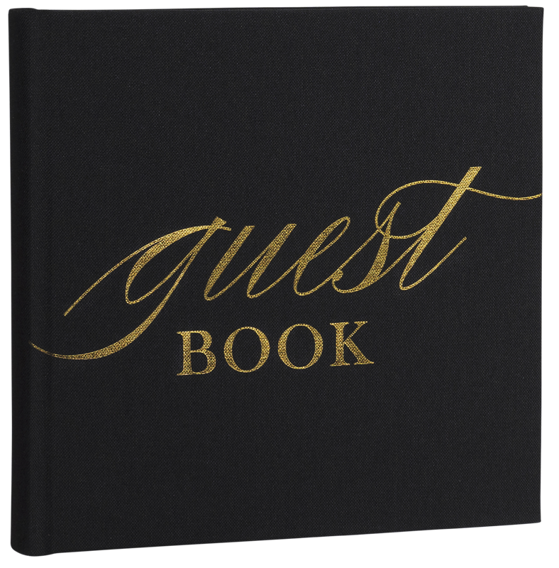 Rame si albume foto - Album Focus Base Line Canvas Album 20x20 Guestbook Black
