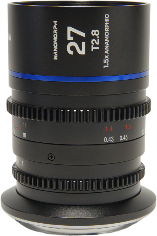 TV, Audio-Video & Foto - Obiectiv cinematic Laowa Nanomorph 27mm T2.8 1.5X S35, Blue, Montura Fuji X