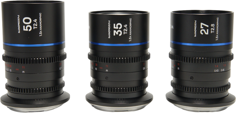 TV, Audio-Video & Foto - Set 3 obiective cinematice Laowa Nanomorph S35 Prime 27mm, 35mm, 50mm, Albastru, Montura Canon RF