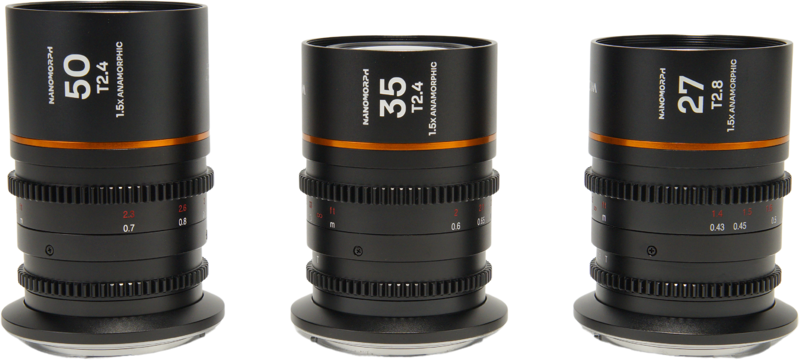 TV, Audio-Video & Foto - Set 3 obiective cinematice Laowa Nanomorph S35 Prime 27mm, 35mm, 50mm, Amber , Montura Sony E