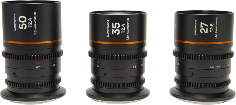 TV, Audio-Video & Foto - Set 3 obiective cinematice Laowa Nanomorph S35 Prime 27mm, 35mm, 50mm, Amber , Montura Canon RF