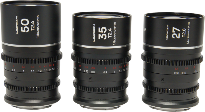 TV, Audio-Video & Foto - Set 3 obiective cinematice Laowa Nanomorph S35 Prime 27mm, 35mm, 50mm, Silver , Montura  Canon RF